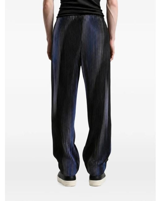 Homme Plissé Issey Miyake Blue Blend Of Lights Pleated Straight-Leg Trousers for men