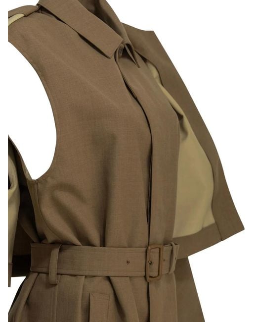Auralee Natural Belted Layered Coat