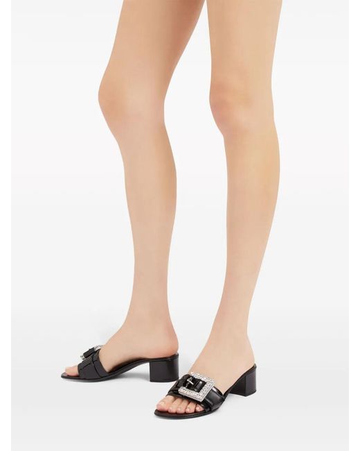 Giuseppe Zanotti Black Miss Buckle Sandals
