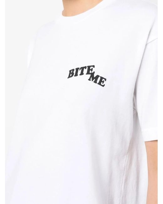 Undercover White Graphic-Print Short-Sleeve T-Shirt