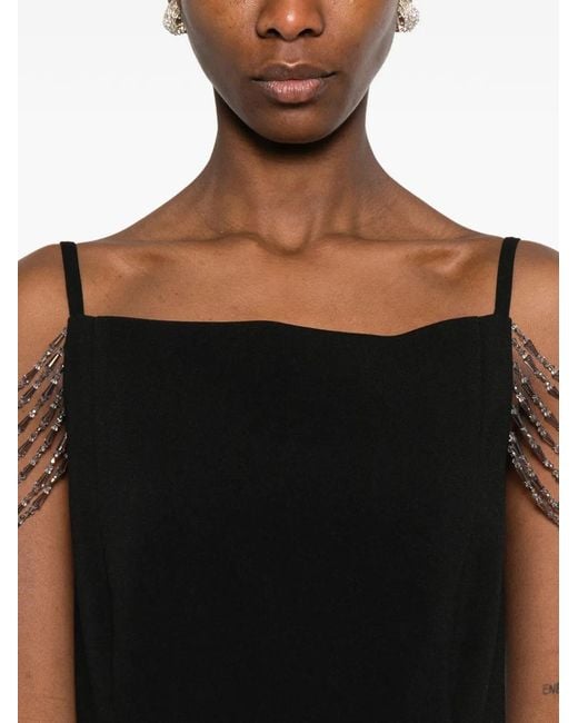 Pinko Black Chain Strap Dress