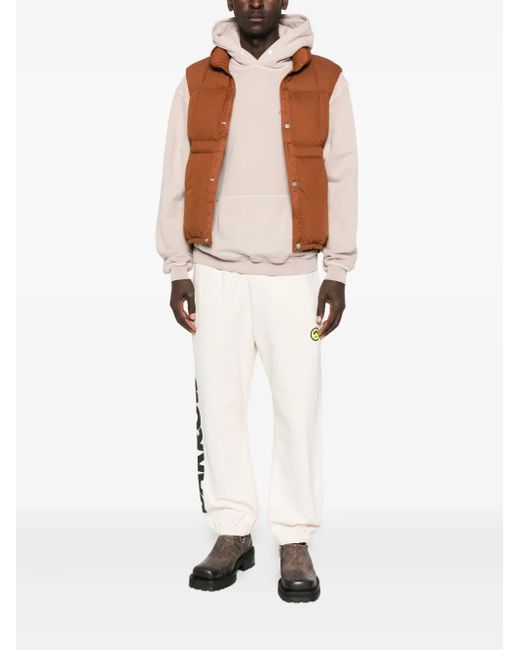 Barrow White Logo-Print Trackpants