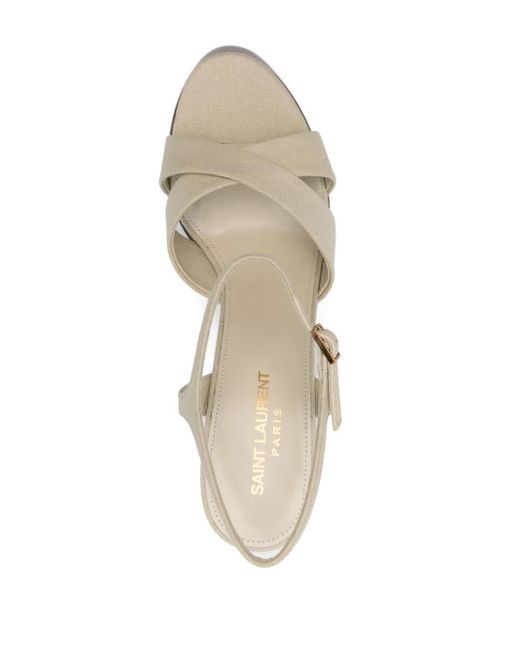 Saint Laurent White 125Mm Bianca Sandals
