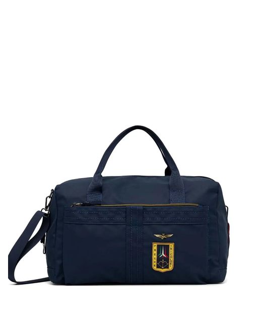 Aeronautica Militare Blue Duffle Bag for men