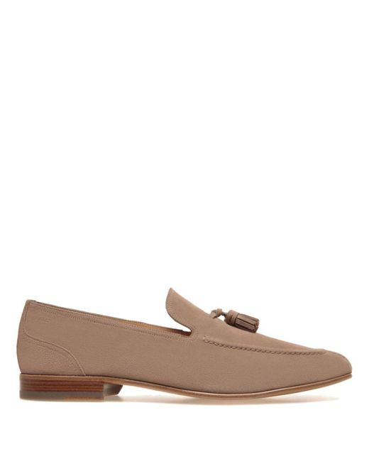Bally Brown Tassel-detail Suede Loafers for men