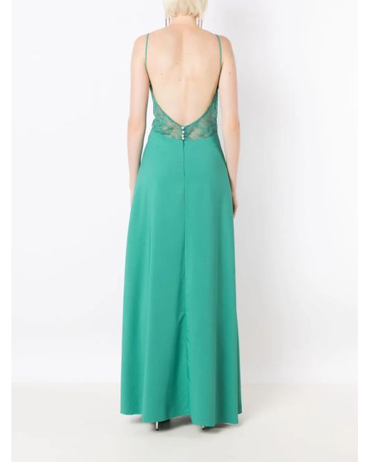 Lethicia Bronstein Georgia レースパネル マキシドレス Green
