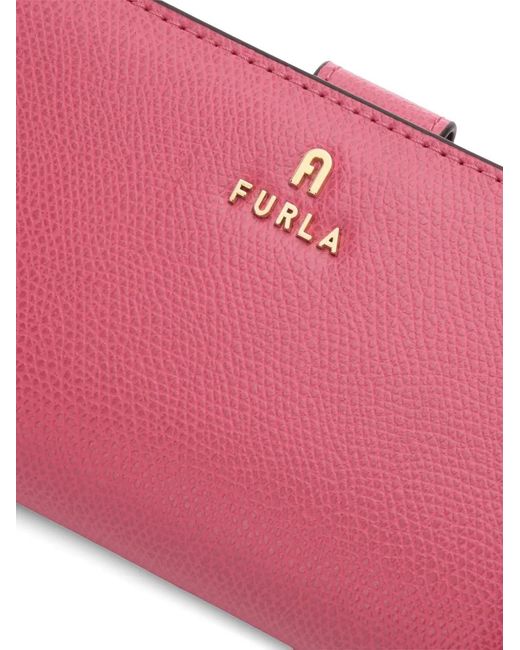 Furla Pink Medium Camelia Logo Wallet
