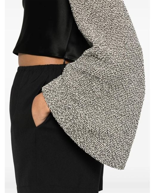 Nanushka Black Tasula Crop Top
