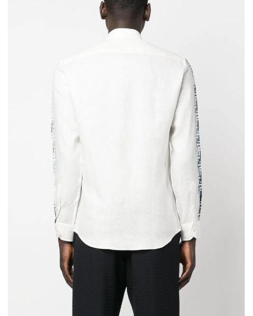 Fendi Overhemd Met Monogramprint in het White voor heren
