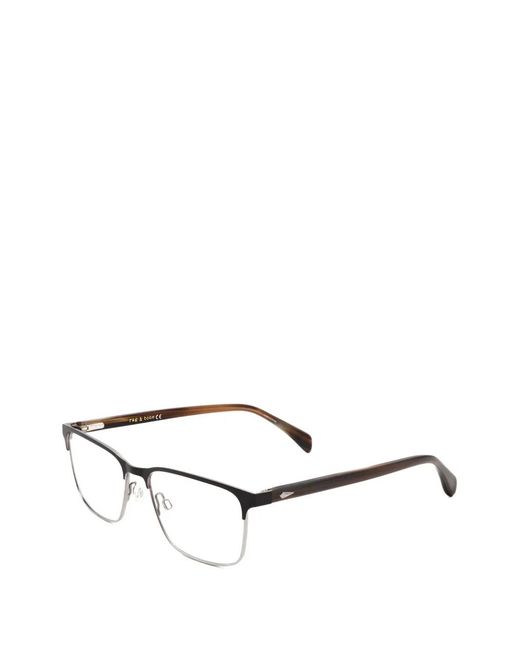 Rag & Bone Brille Mit Eckigem Gestell in White für Herren