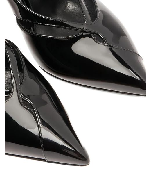 Casadei Black 100Mm Blade Pantera Cut-Out Pumps