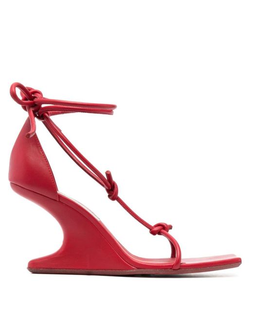 Rick Owens Red Cantilever 60mm Leather Sandals