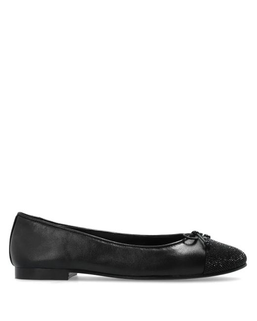 Tory Burch Black Leather Ballet Flats