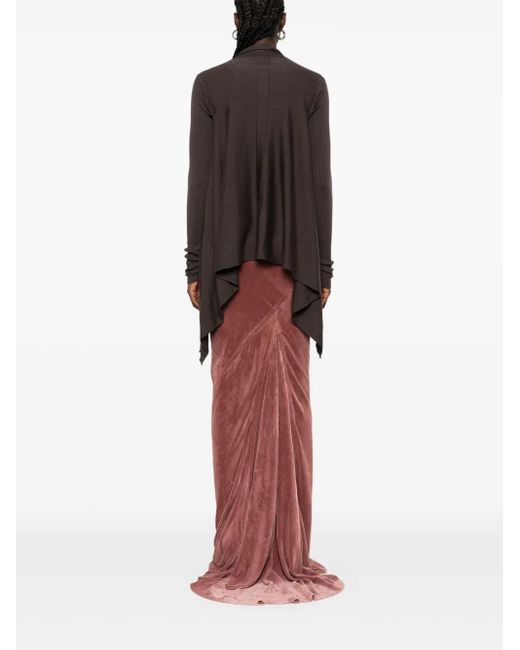 Rick Owens Black Asymmetric Cardigan