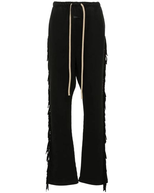 Fear Of God Black Fringed Track Pants for men