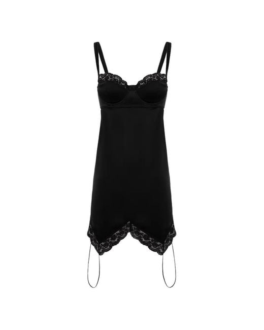 SEEN USERS Black Picasso Lace-Trim Top
