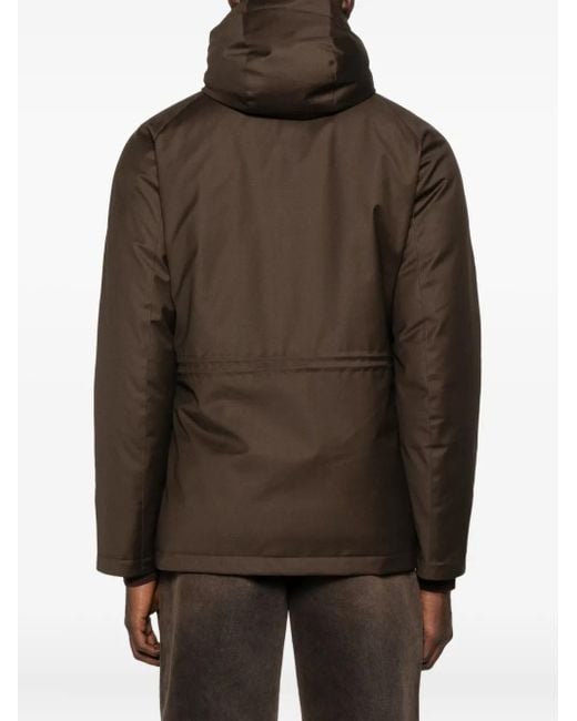 Piumino Con Cappuccio di Montecore in Brown da Uomo