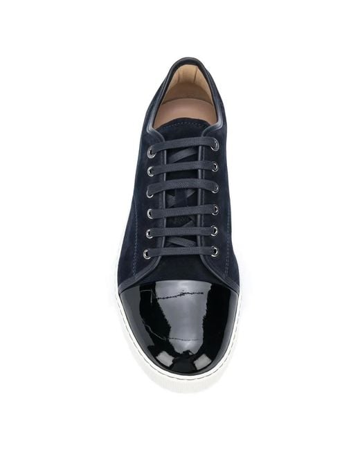 Lanvin Black Toe-Capped Sneakers for men