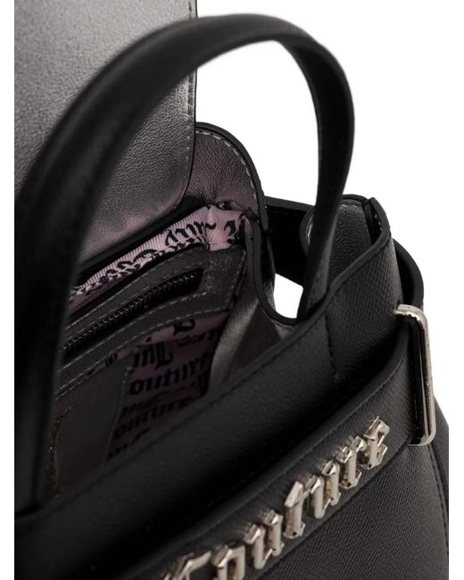 Juicy Couture レディース ブラック ロゴチャーム ハンドバッグ 【公式 