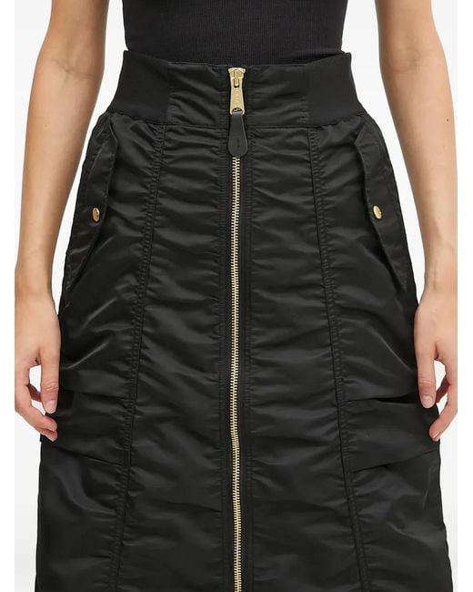 Alpha Industries Black Zip Midi Skirt