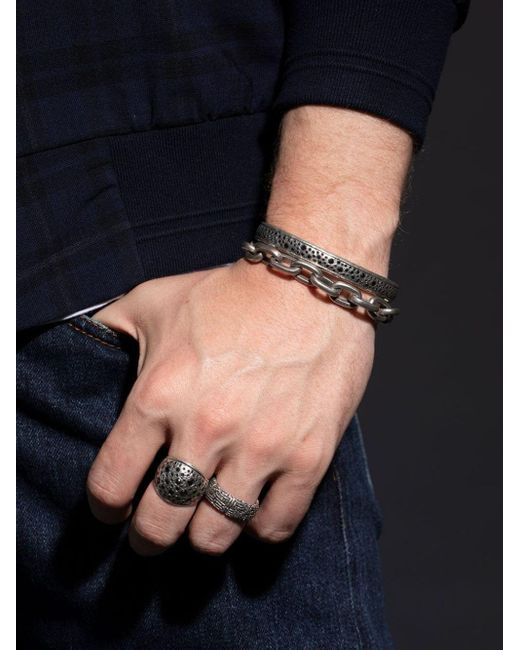 John Varvatos Zilveren Armband in het Metallic voor heren
