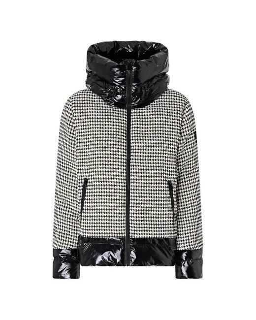 Pinko Gray Tweed And Nylon Down Jacket