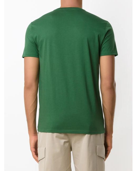 Lacoste Green Logo-Embroidered Cotton V-Neck T-Shirt for men