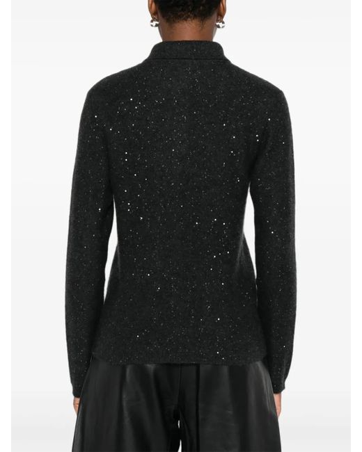 Fabiana Filippi Black Sequin-Embellished Cardigan