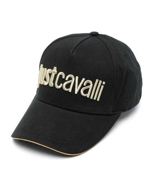 Just Cavalli Black Logo-embroidered Cotton Cap for men