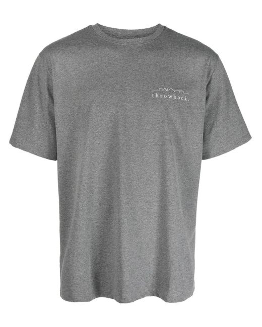 Throwback. Gray Logo-Print T-Shirt for men