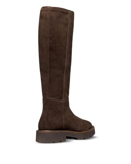 Geox Brown Norize Suede Knee-High Boots