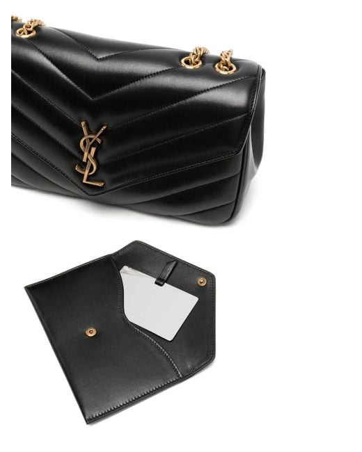 Saint Laurent Black Loulou Medium