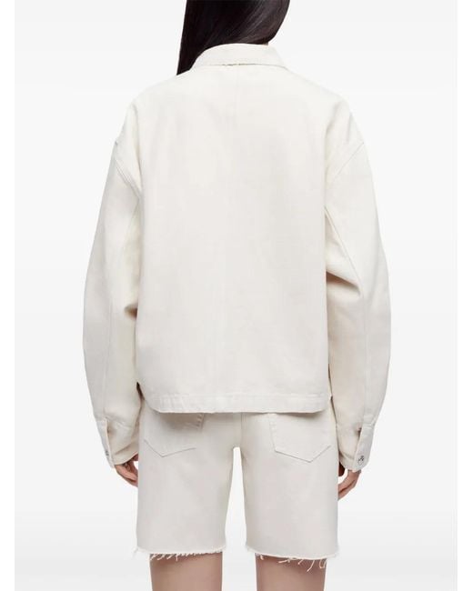 Re/done Oversized Denim Jack in het White