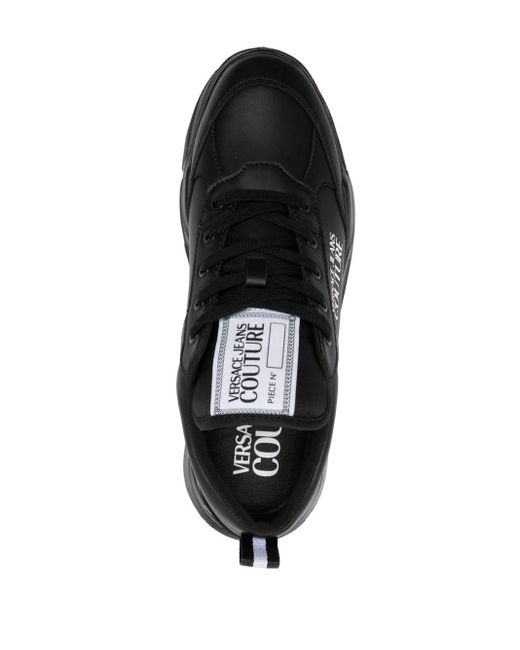 Zapatillas gruesas con logo estampado Versace de hombre de color Black
