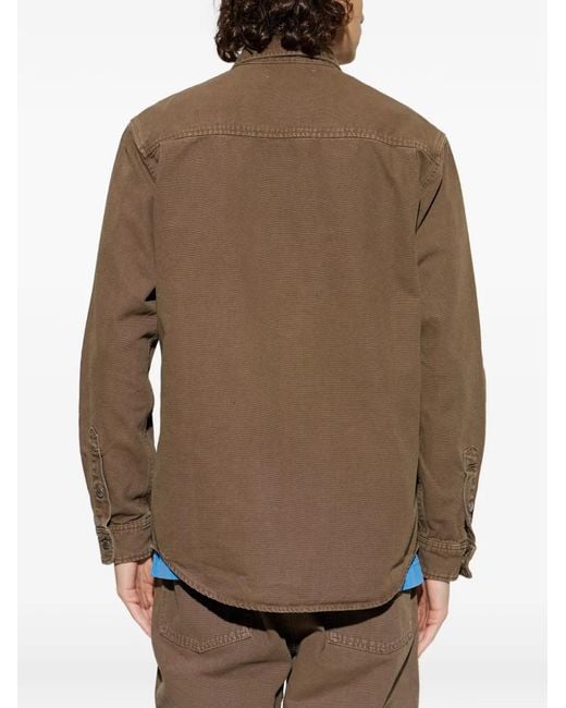 Samsøe & Samsøe Brown Patch-Pocket Shirt for men
