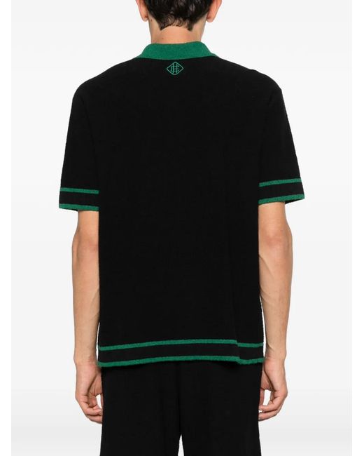 CHE Black Armando Bouclé Knitted Shirt for men