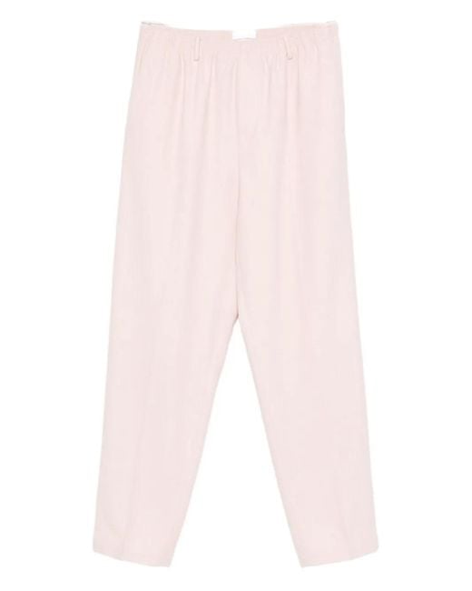 Cellar Door Pink Elasticated-Waistband Wool Trousers for men