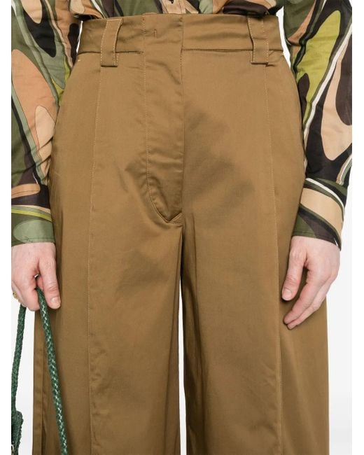 Thelatest Broek Met Geplooid Detail in het Yellow