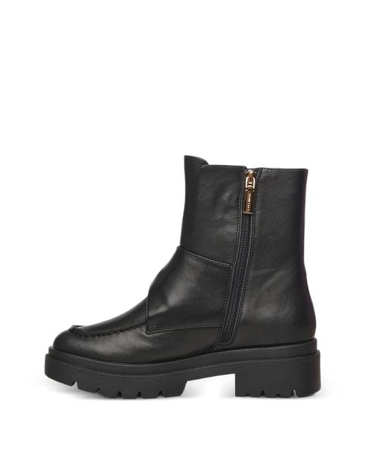 Coccinelle Black 35Mm Buckle-Strap Leather Boots