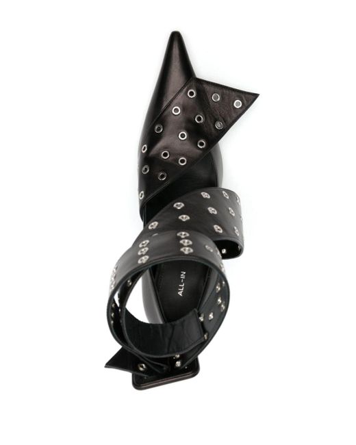 Zapatos de tacón de 115 mm con cinturón all in de color Black