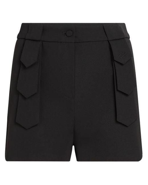 Karl Lagerfeld Black Panelled Shorts
