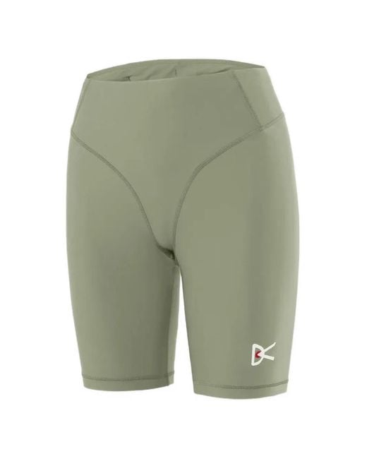 District Vision Green Logo-Print Panelled Shorts