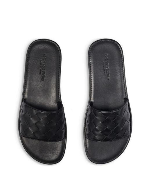 Scarosso Black Ulisses Slides for men