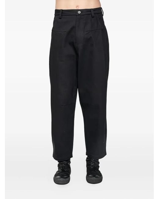 JOE CHIA Blue Windu Belt-Loop Trousers for men