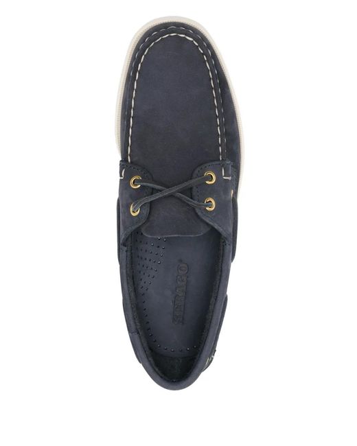 Sebago Gray Suede Boat Shoes for men