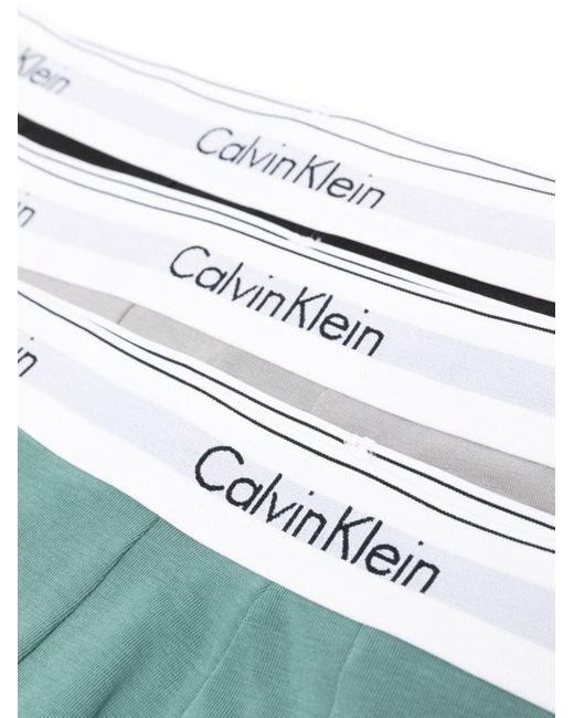 Calvin Klein Set aus drei Shorts mit Logo-Bund in Green für Herren