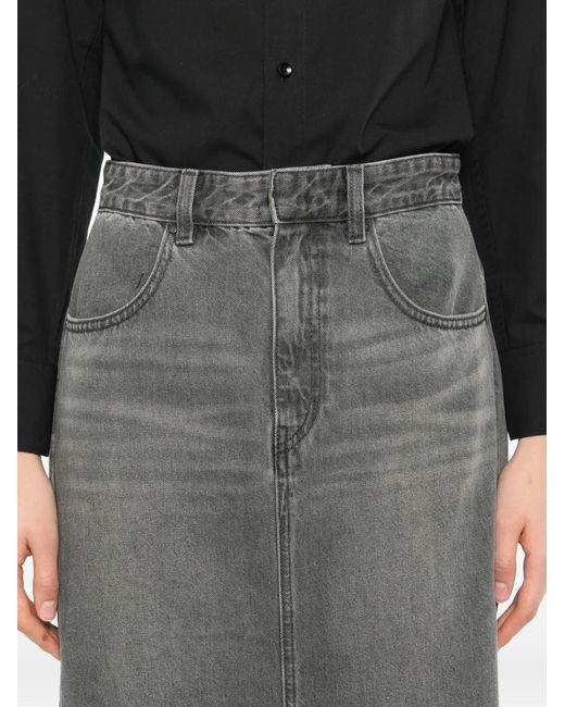 JNBY Gray Denim Midi Skirt
