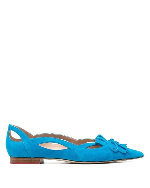 Scarosso Blue X Paula Cademartori Ballerina Shoes