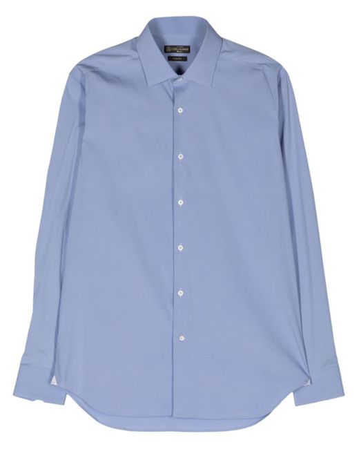 Corneliani Cutaway-collar button-up shirt in Blue für Herren