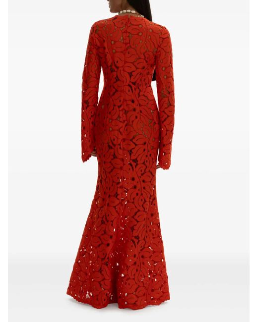 MOOS STUDIO Red Flame Bloom Dress